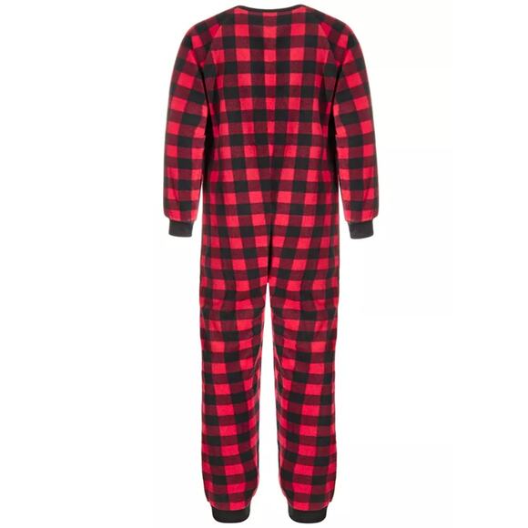 Family Pajamas 1-Piece Kids Red Buffalo Check Pajama - Picture 2 of 7